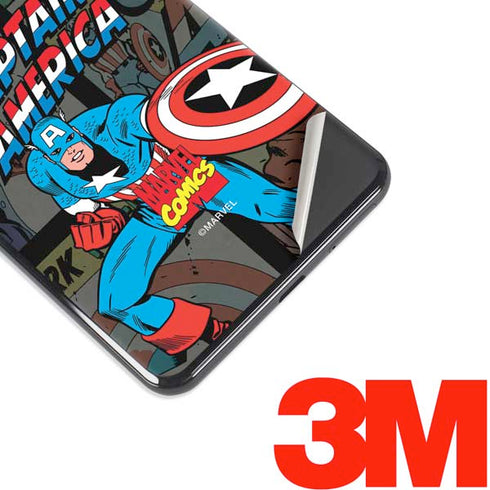 Marvel Classic Comics Captain America Vintage Google Pixel 3 XL Skin